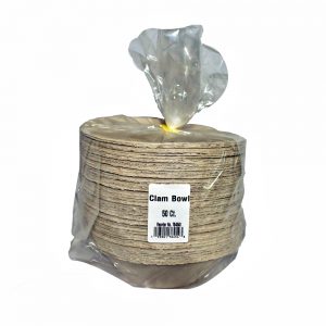 31 Ounce Molded Fiber Clam Bowls, Natura | Packaged